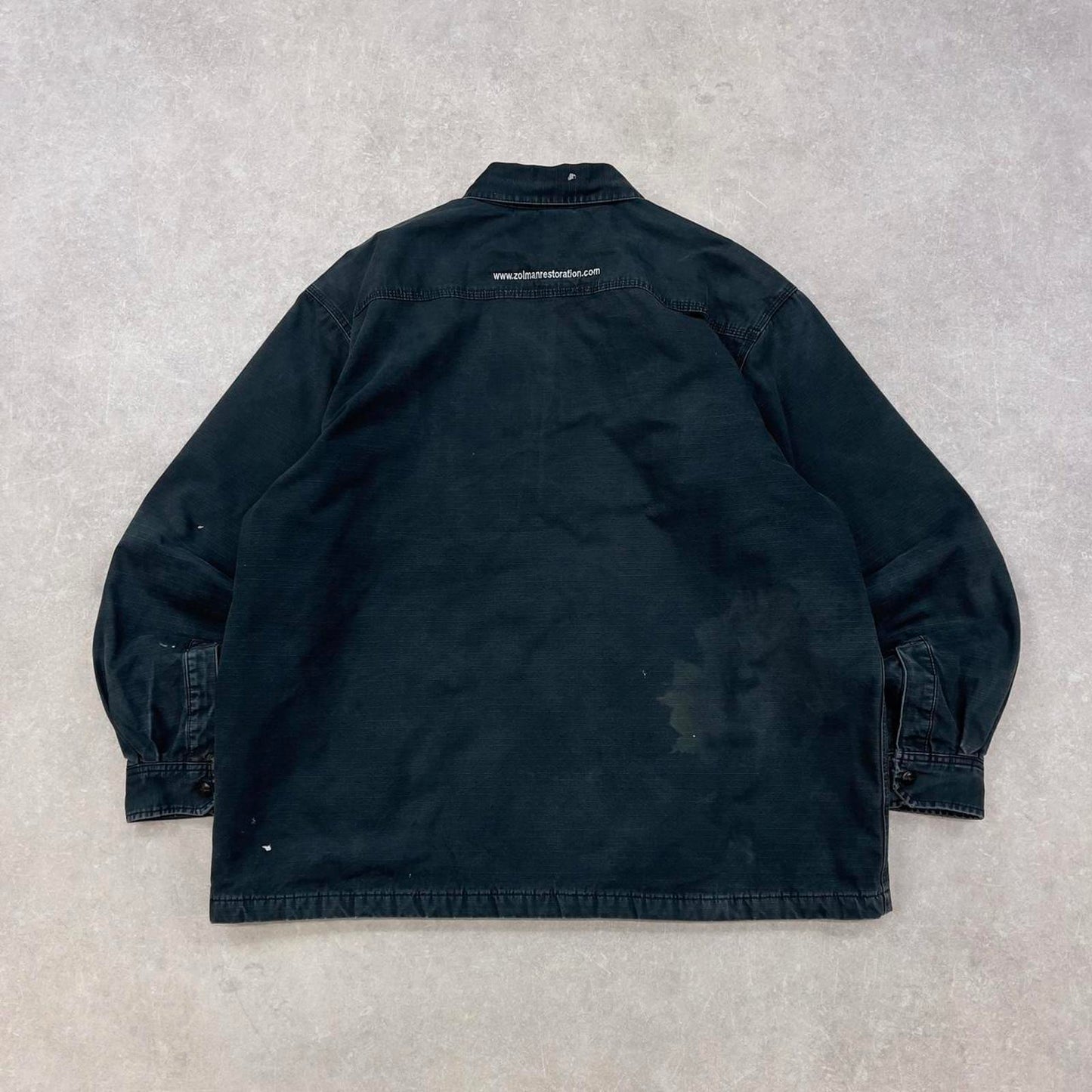 Black Carhartt shirt jacket XL padded quilt lined overshirt shacket American USA