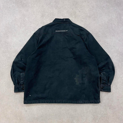 Black Carhartt shirt jacket XL padded quilt lined overshirt shacket American USA
