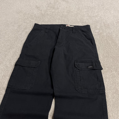 Wrangler cargo pants relaxed fit y2k black Comfy chino style skate work trousers