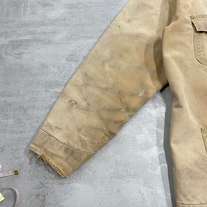 Vintage Carhartt Michigan jacket XXL blanket lined canvas chore coat distressed