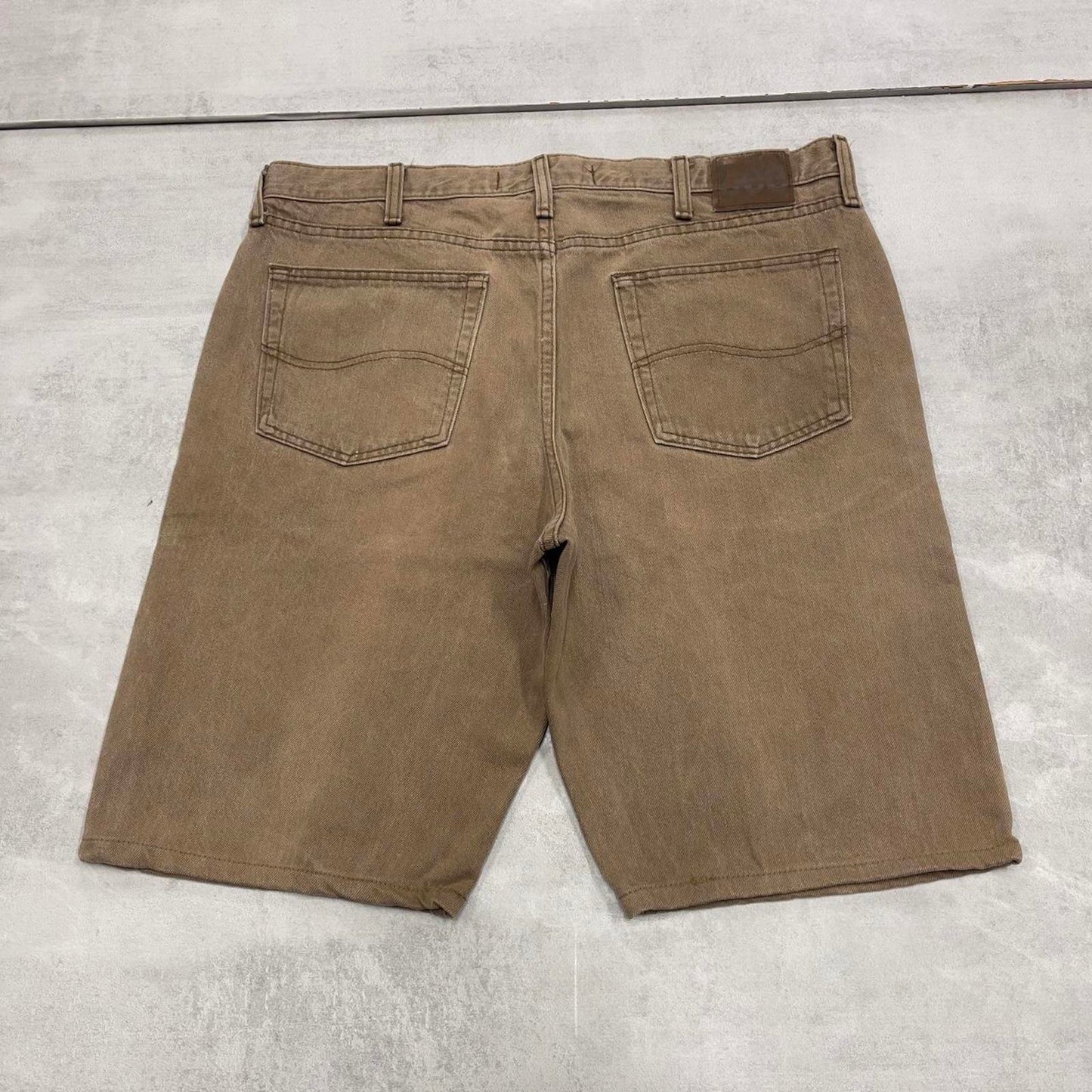 Vintage khaki brown Lee jorts W38