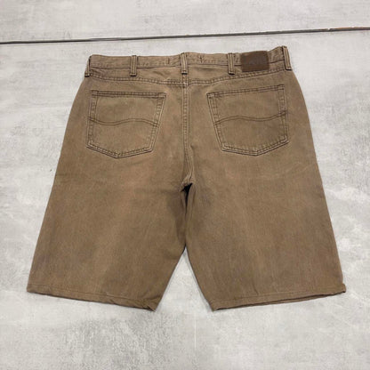 Vintage khaki brown Lee jorts W38