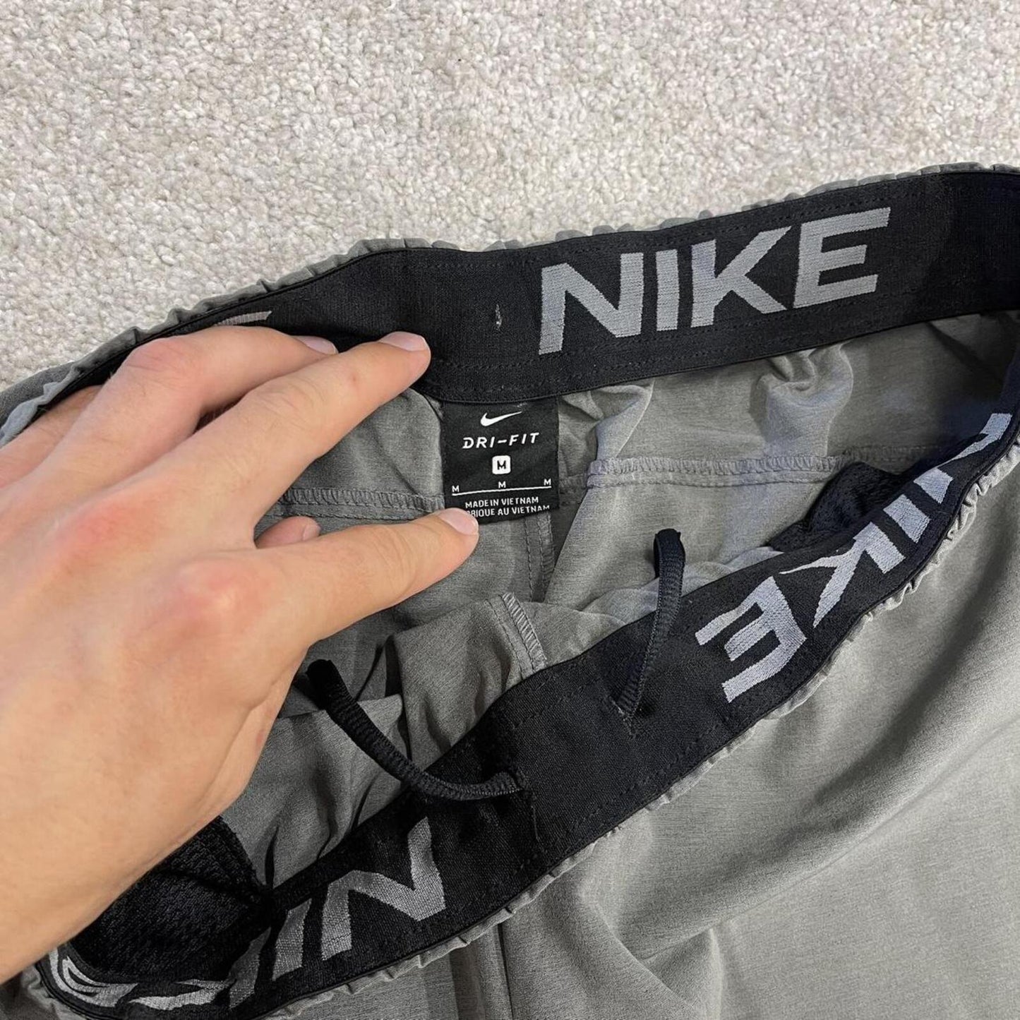 Nike sports shorts y2k Dri-Fit grey Casual style comfy loose floaty summer gym shorts
