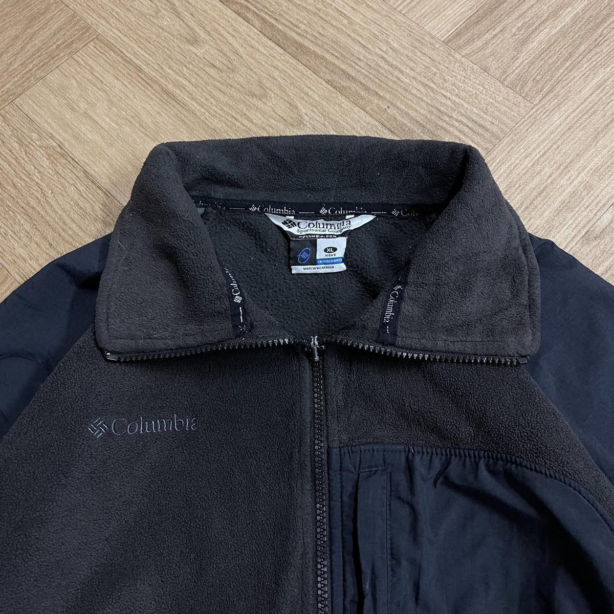 Y2K Colombia technical fleece Full zip autumn paneled combat utility fleece