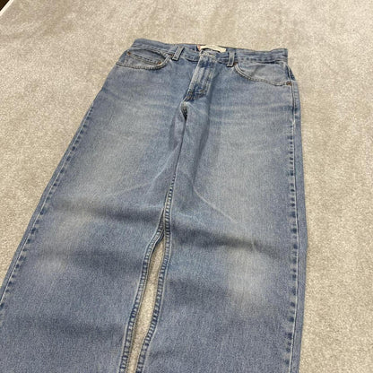 Y2k Levi's 505 jeans regular fit blue 100% cotton denim pants red tab logo