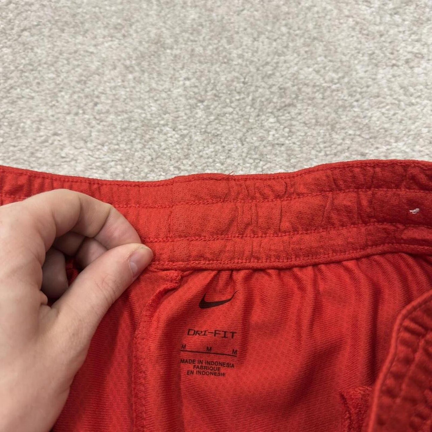 Long Nike sports shorts y2k red Basketball style comfy loose floaty summer gym shorts