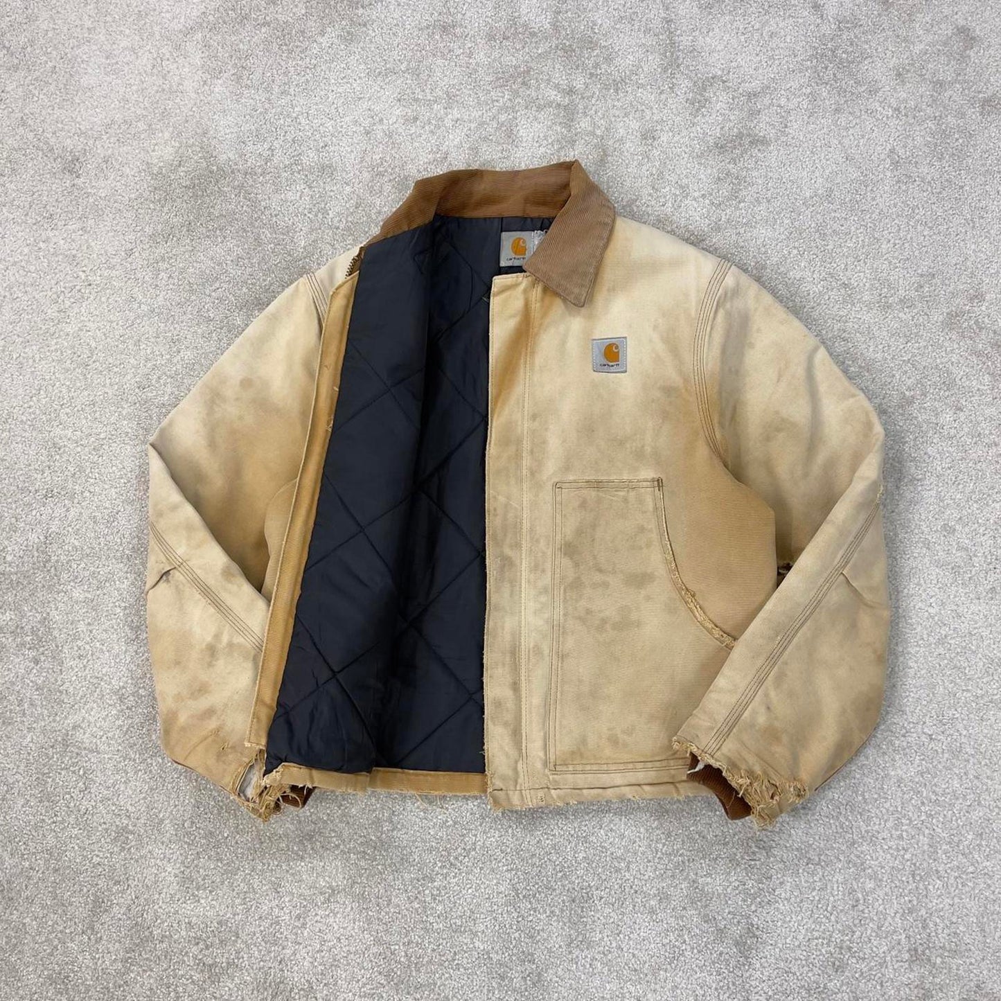 Vintage Tan Carhartt Traditional jacket Large cropped Detroit