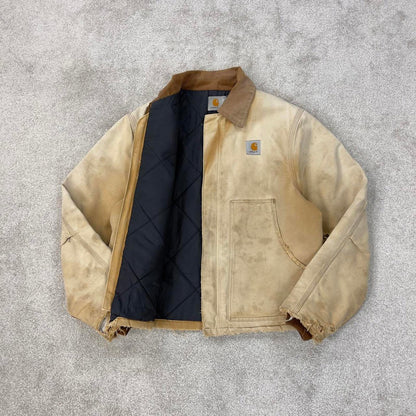 Vintage Tan Carhartt Traditional jacket Large cropped Detroit