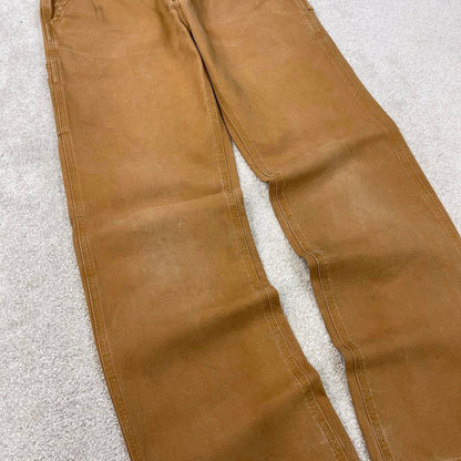 Tan Carhartt carpenter pants teens size 14 W26L28 loose canvas 90s style cargos