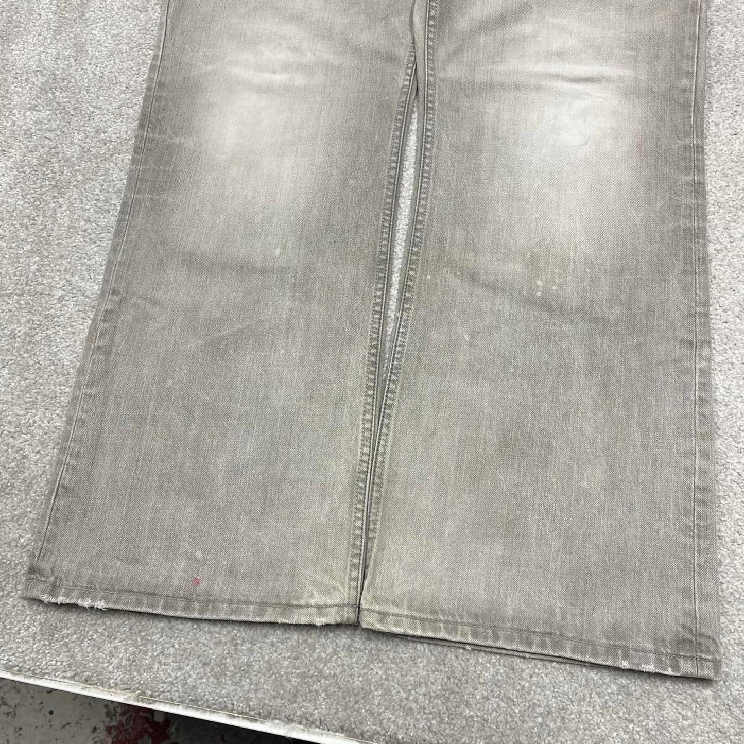 Y2K embroidered bootcut jeans embroidered grey Loose Ecko Unltd denim skater style pants