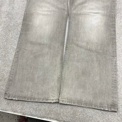 Y2K embroidered bootcut jeans embroidered grey Loose Ecko Unltd denim skater style pants