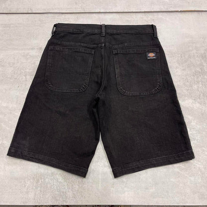 Black Dickies Skateboarding jorts W32 denim 90s style skater jean shorts