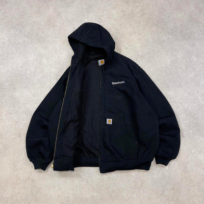 Black hooded Carhartt active jacket XL