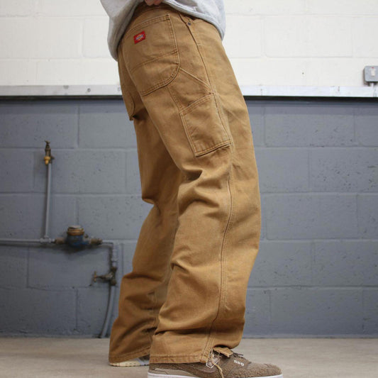 Dickies carpenter jeans W33L32 loose tan brown canvas cargo skater style pants