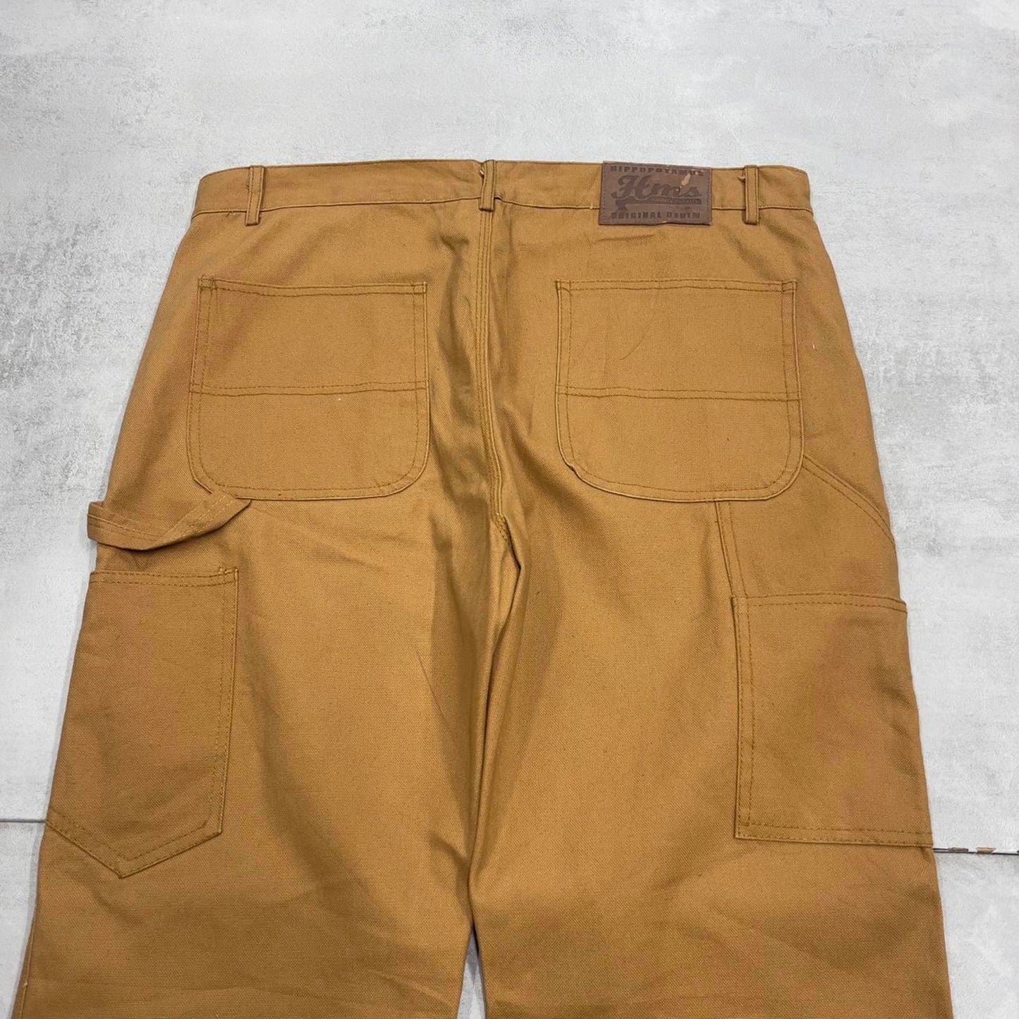 HMS carpenter jeans W34L32 tan loose skater style cargos