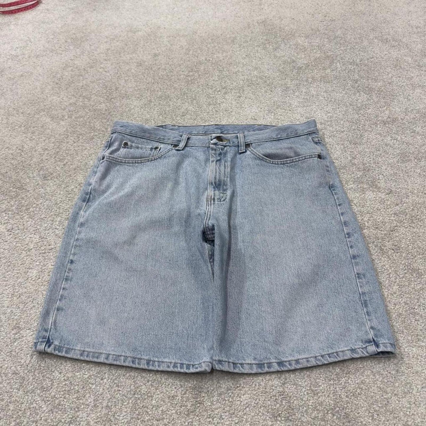 Wrangler Y2K denim shorts workwear blue Loose relaxed 100% cotton jorts summer festival