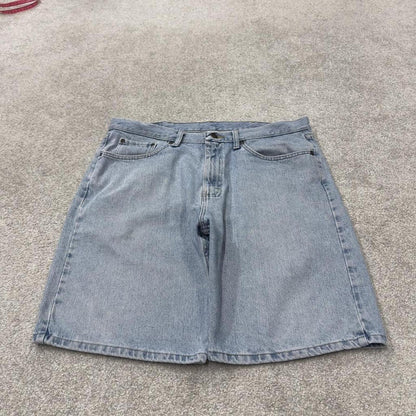 Wrangler Y2K denim shorts workwear blue Loose relaxed 100% cotton jorts summer festival