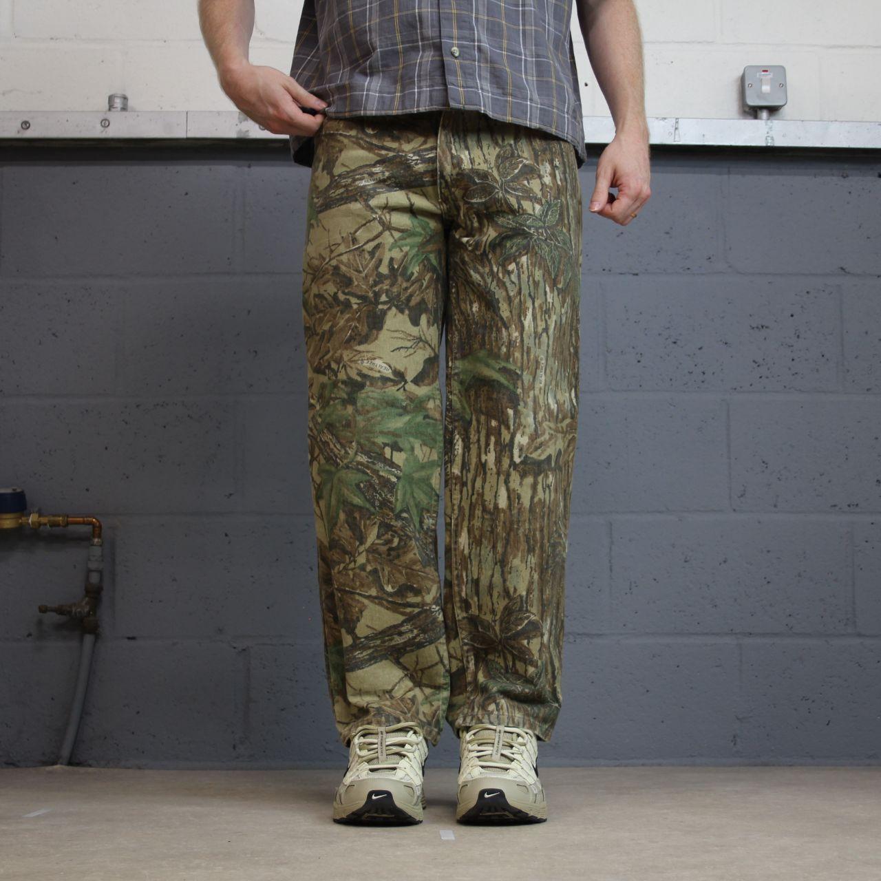 Cabela's Realtree camo pants Y2K khaki Straight camouflage pattern outdoors hunting utility trousers
