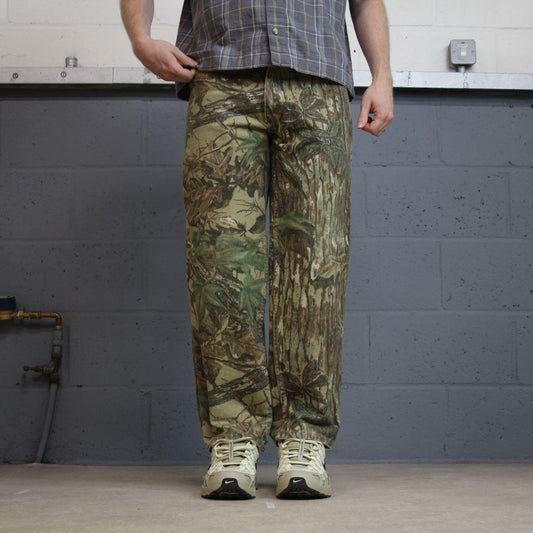 Cabela's Realtree camo pants Y2K khaki Straight camouflage pattern outdoors hunting utility trousers