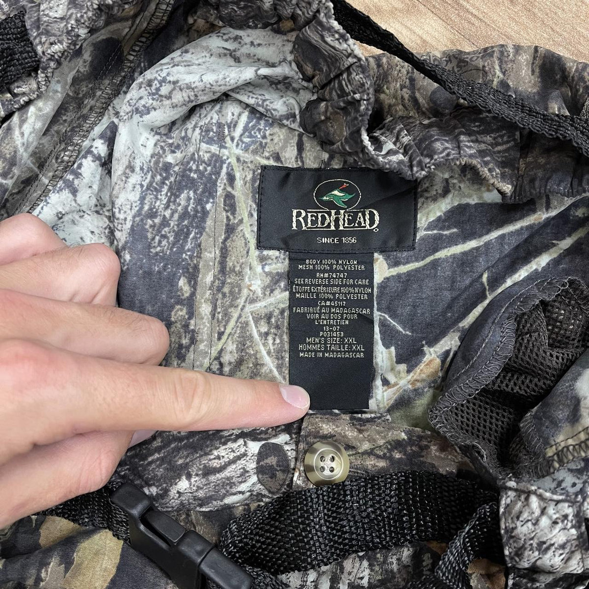 Y2K camo convertible technical trousers / shorts Red Head lightweight Mossy Oak camouflage
