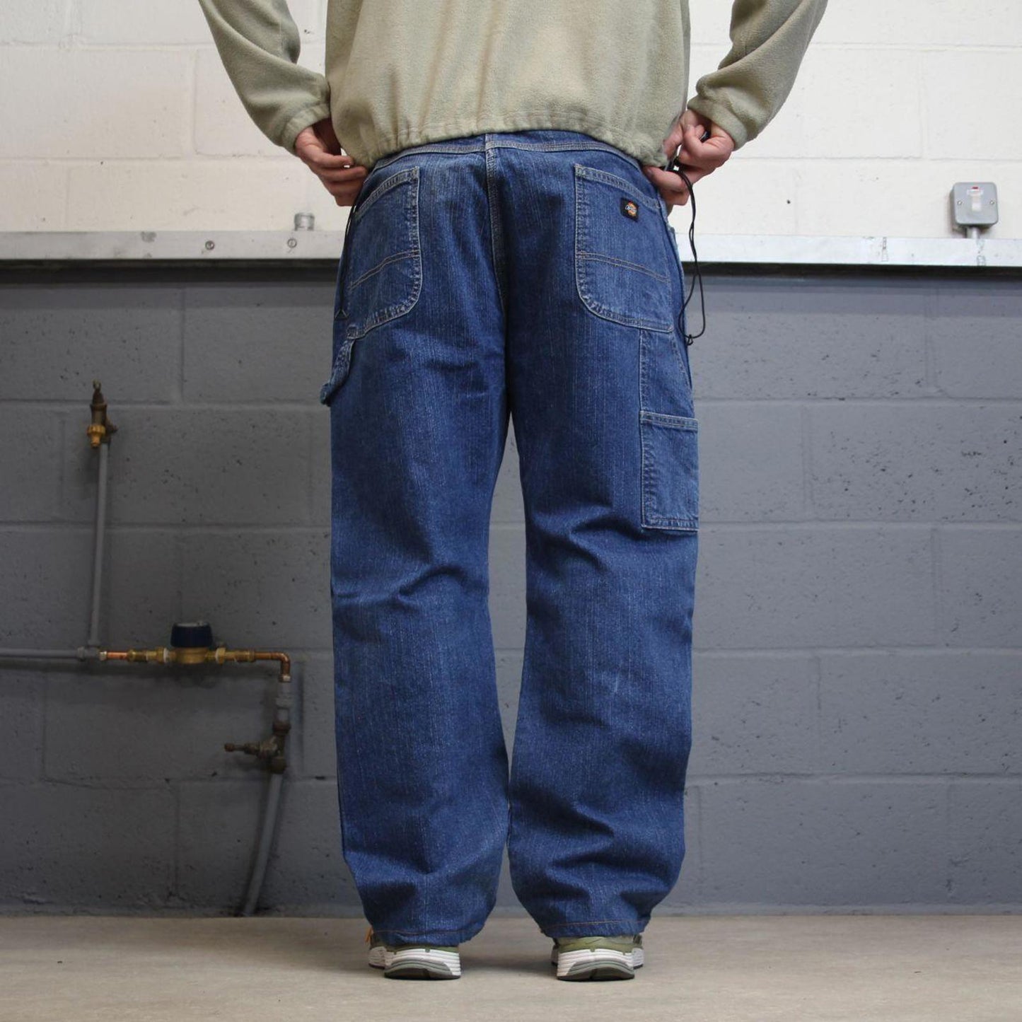 Vintage Y2K Dickies carpenter jeans blue Loose straight denim skater style cargo pants