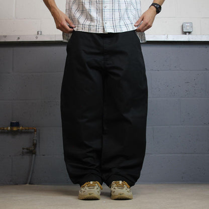 Dickies baggy pants black y2k wide leg W38L30 Loose fit chino skate style work trousers