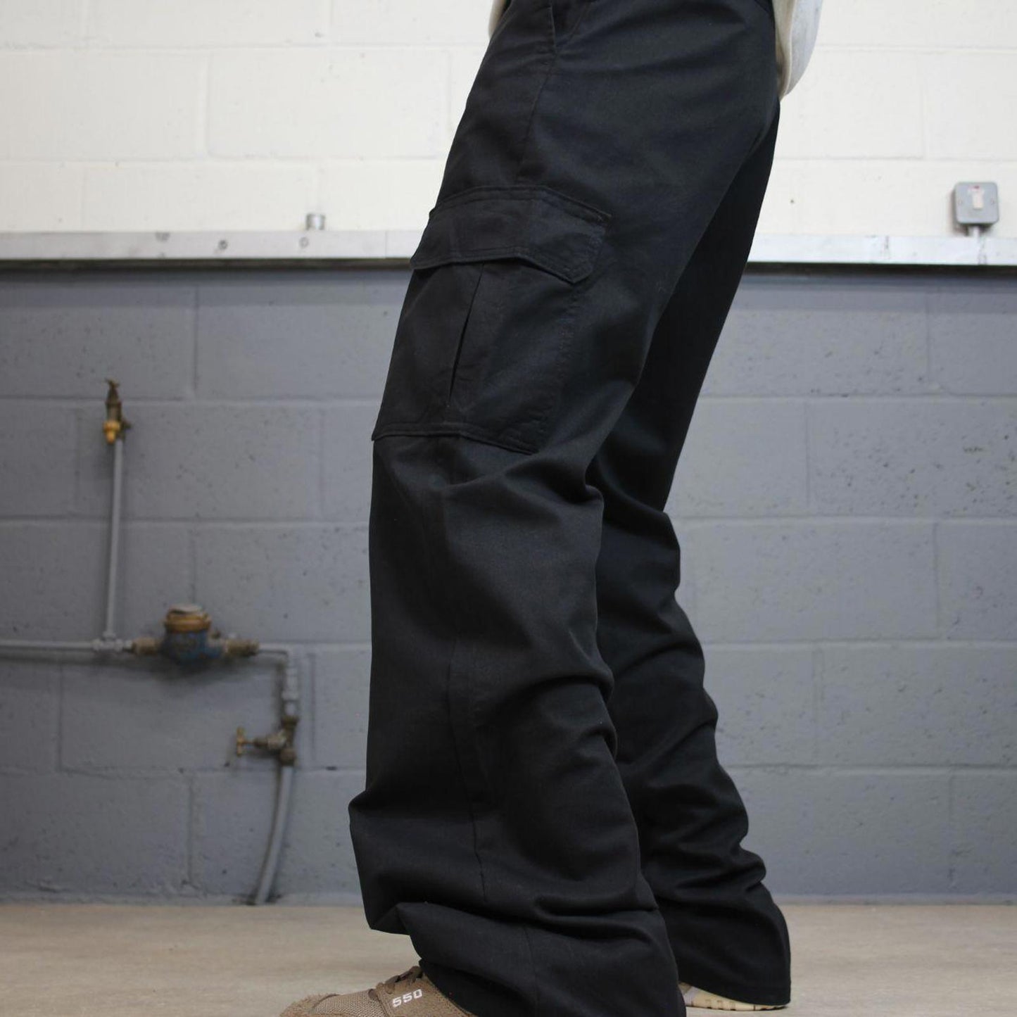 Baggy Dickies cargo trousers W34L34 black loose chino style skater cargo pants