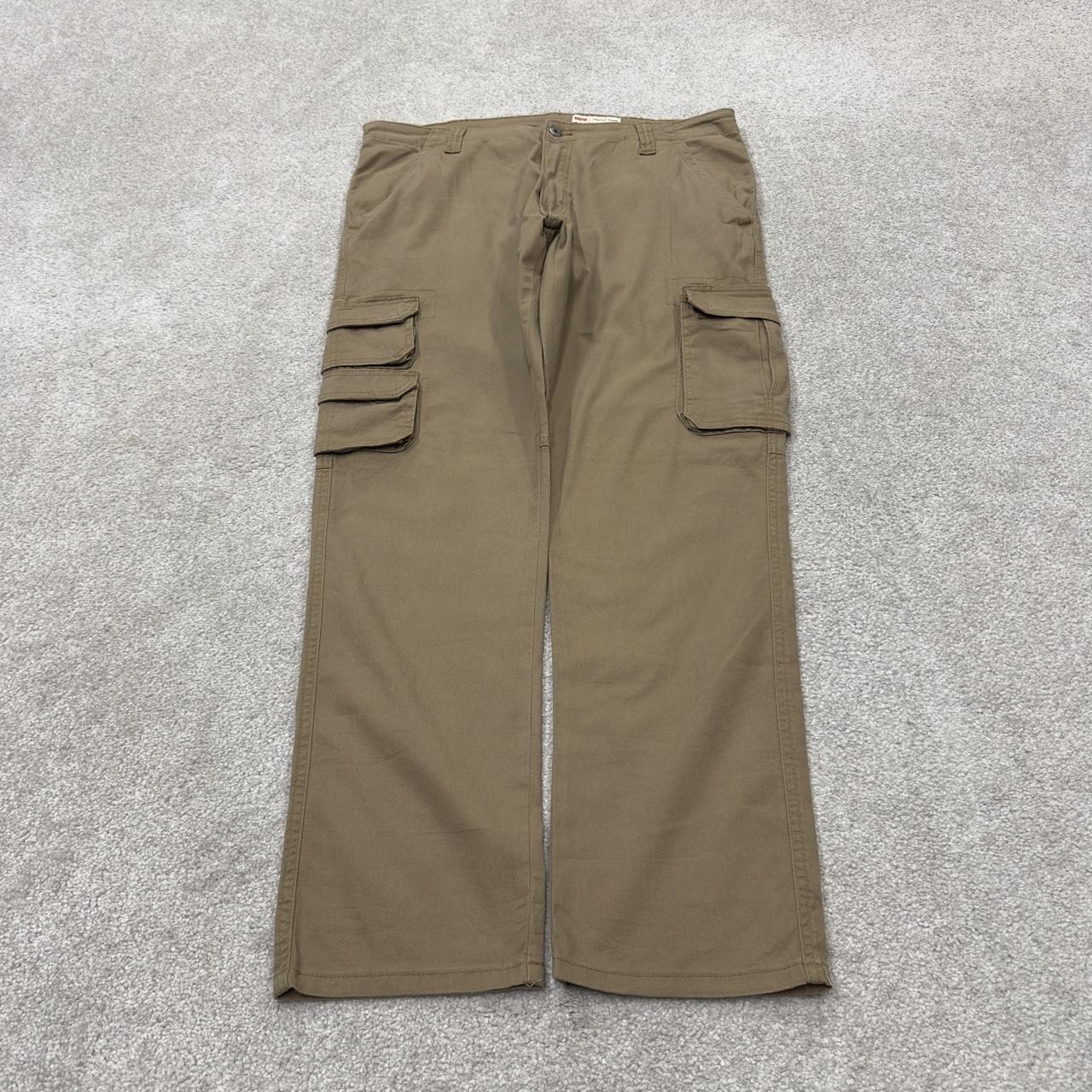 Wrangler cargo pants y2k khaki W36L30 Regular taper fit utility workwear style trousers