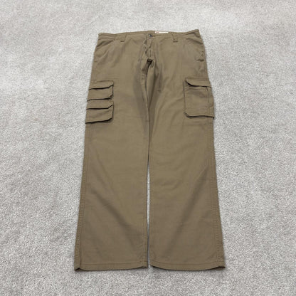 Wrangler cargo pants y2k khaki W36L30 Regular taper fit utility workwear style trousers
