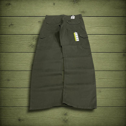 Y2K Lee cargo work pants green straight leg Regular straight fit chino hiking style trousers