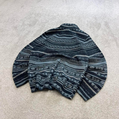 Patterned Columbia technical fleece Medium y2k style snap T autumn popper pull over