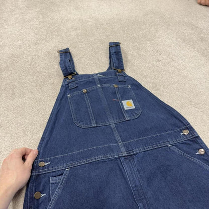 Carhartt dungarees baggy denim overalls blue Bib & brace utility workwear farmer