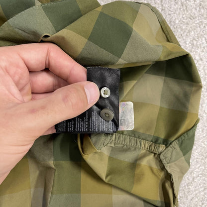 North face checkered short sleeve shirt green TNF festival surf style check shirt button down summer