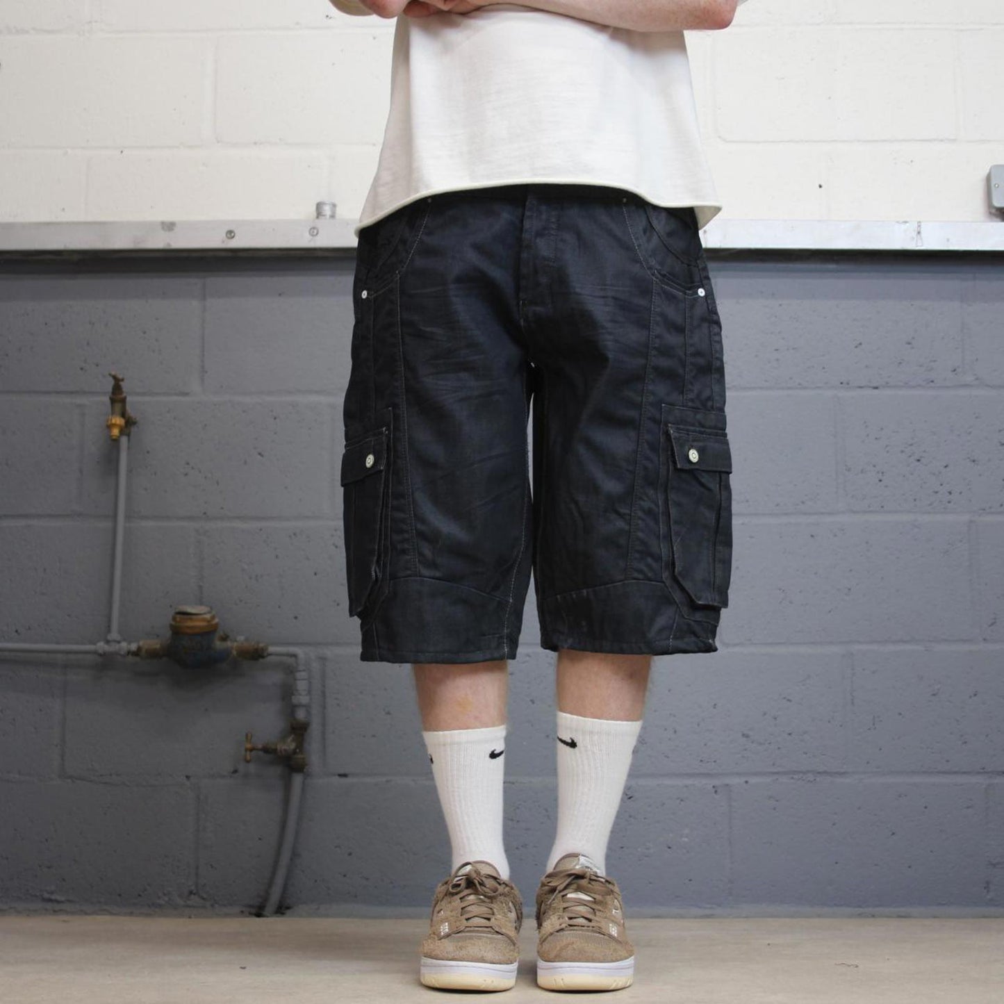 Blue Police Cargo Jorts W36
