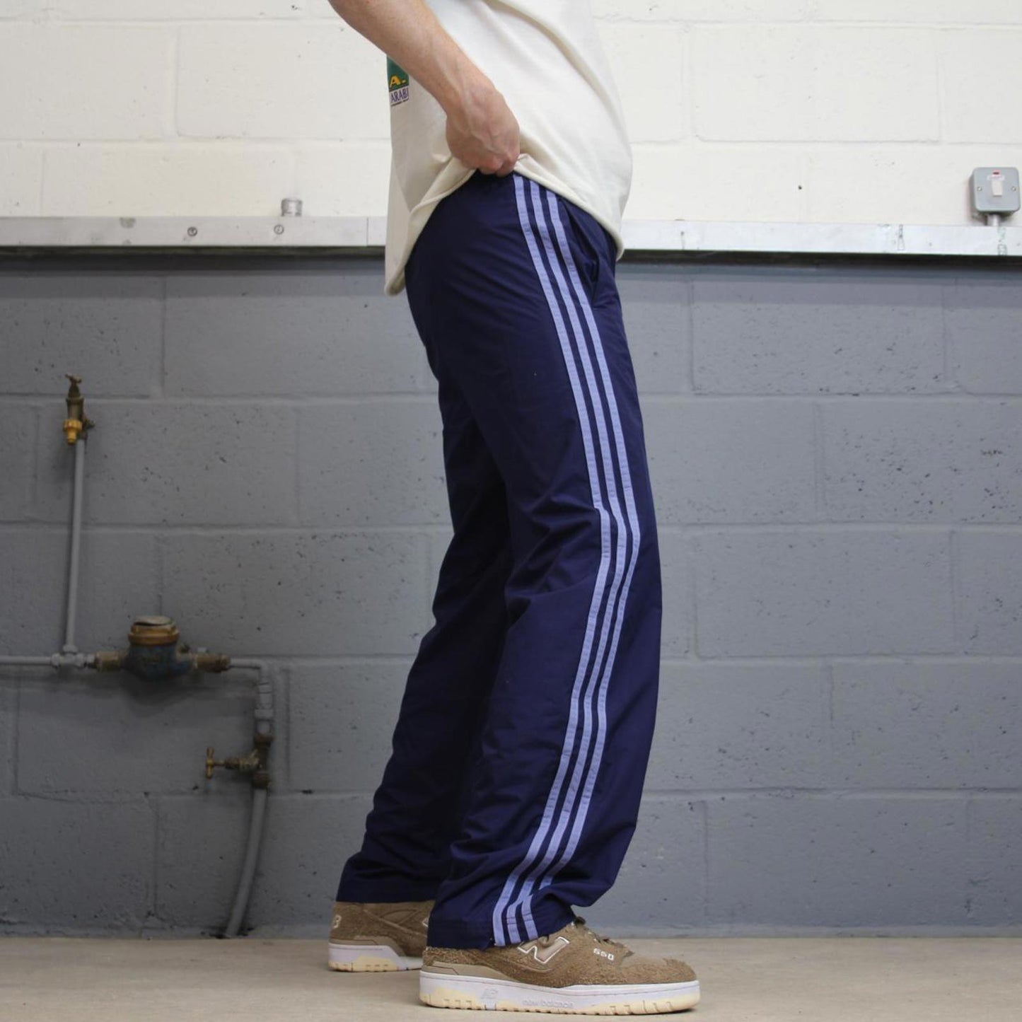 Navy loose Adidas trackies S
