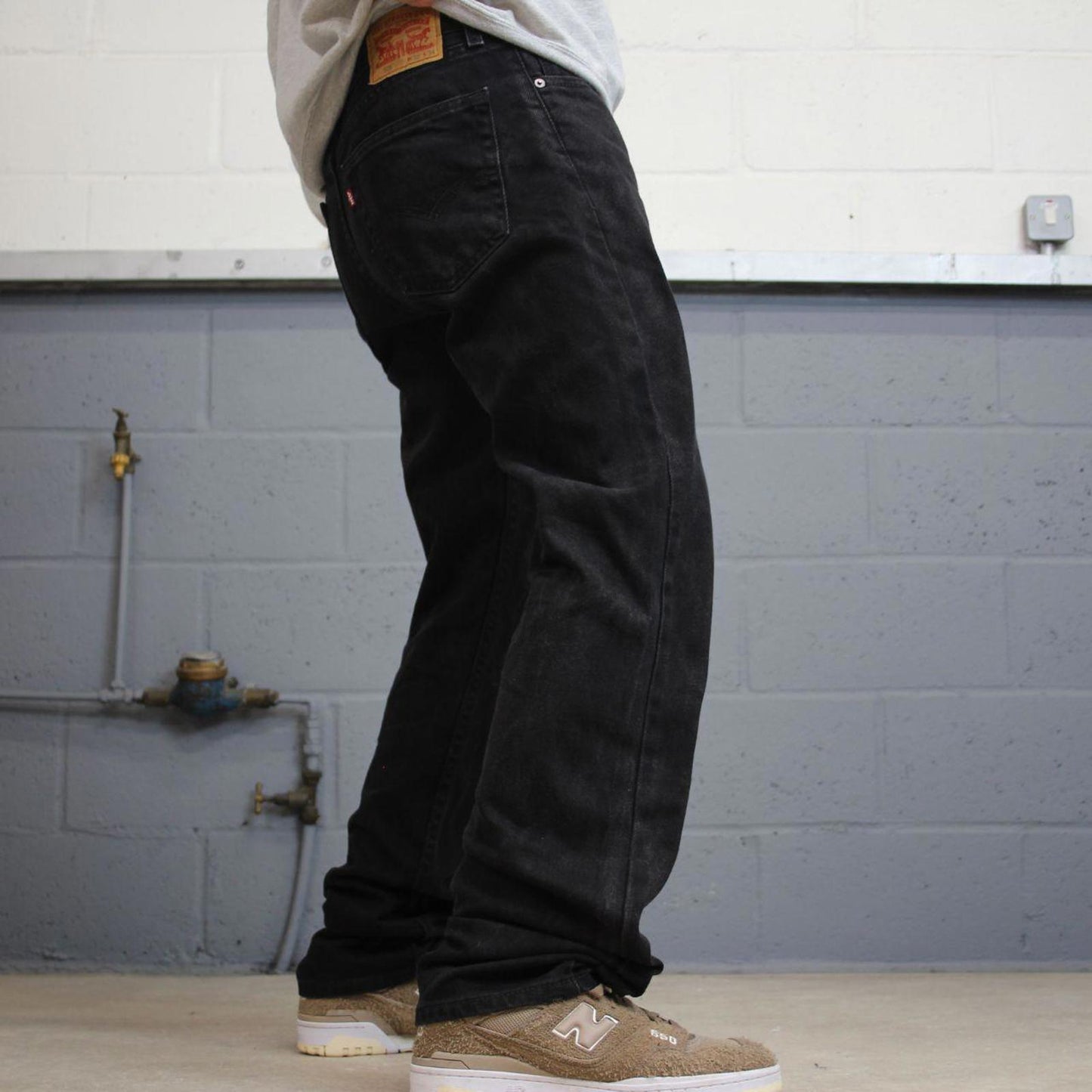 Black Levis 505 jeans y2k 90s style W34L34 red tab logo 5 pocket denim pants skater 100% cotton