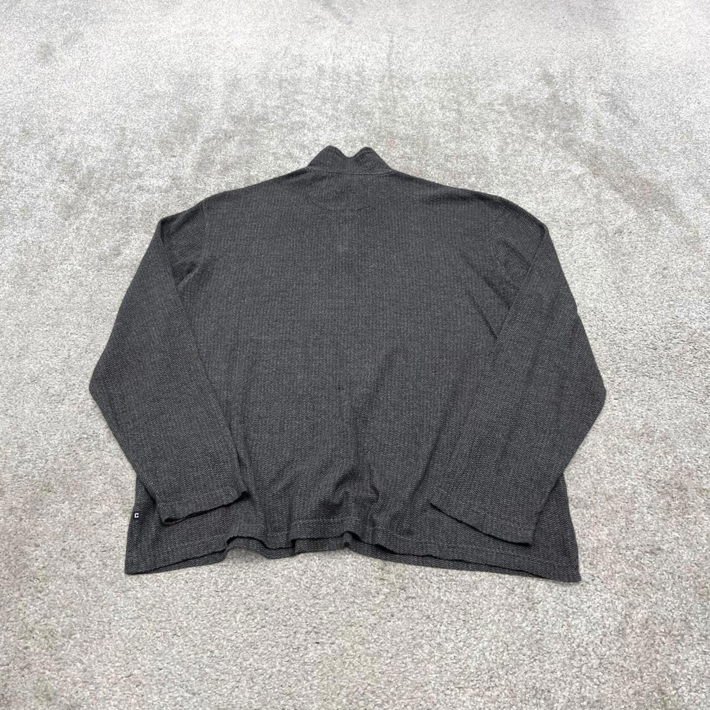 Y2K CHAPS 1/4 zip jumper grey Quarter zip soft knit pullover