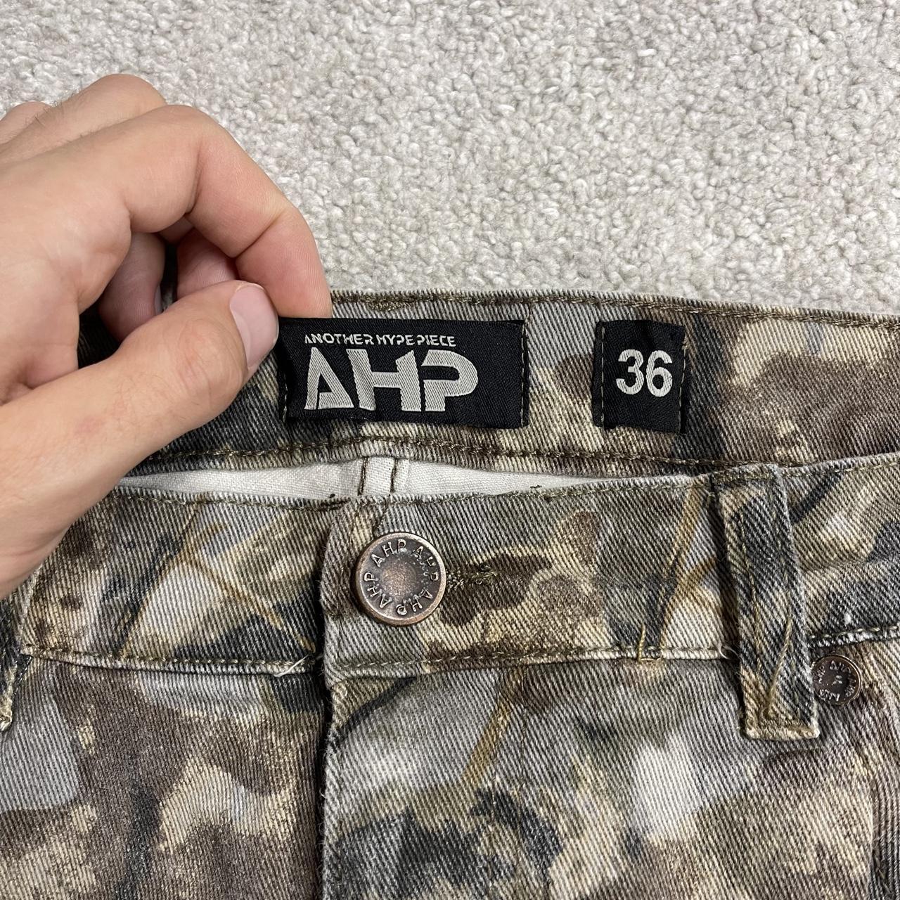 Y2K bootcut camo jeans paneled style green Another Hype Piece  bootcut cargo pants