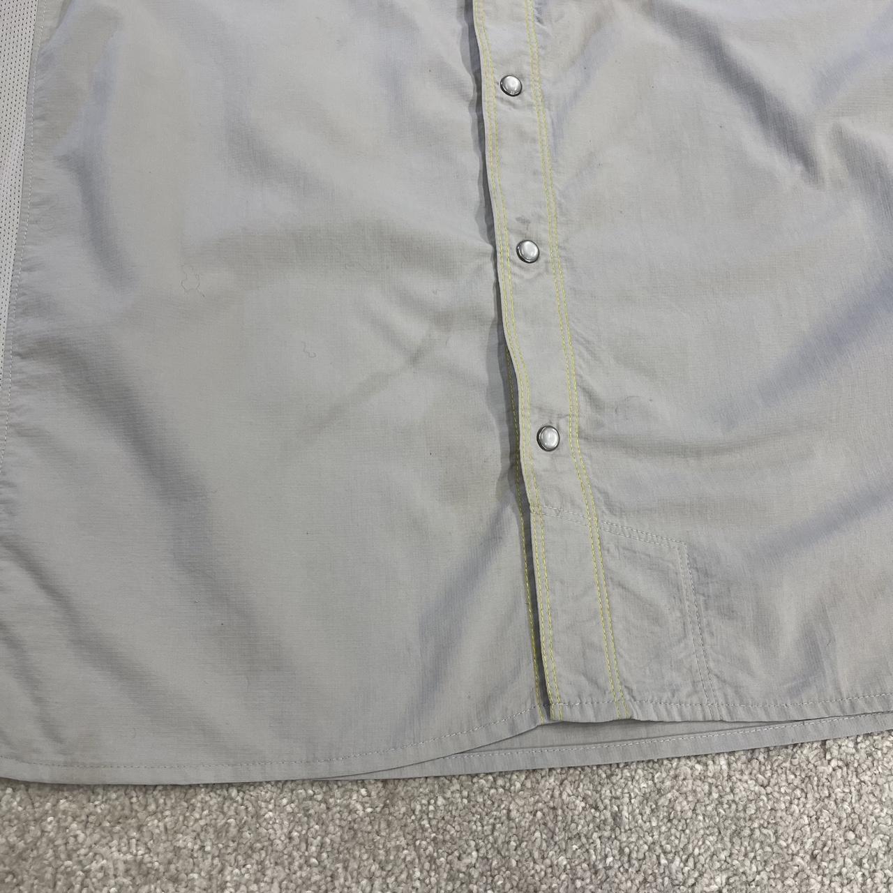 North Face technical short sleeve shirt grey TNF festival style button down summer shirt