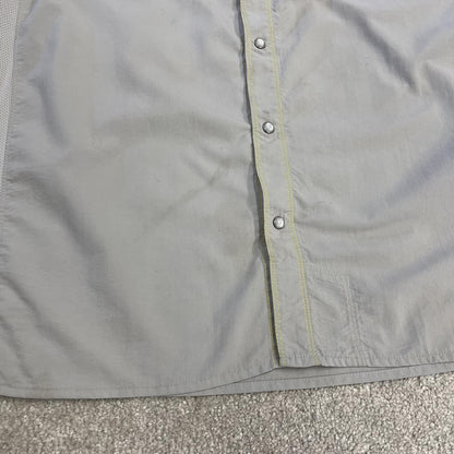 North Face technical short sleeve shirt grey TNF festival style button down summer shirt