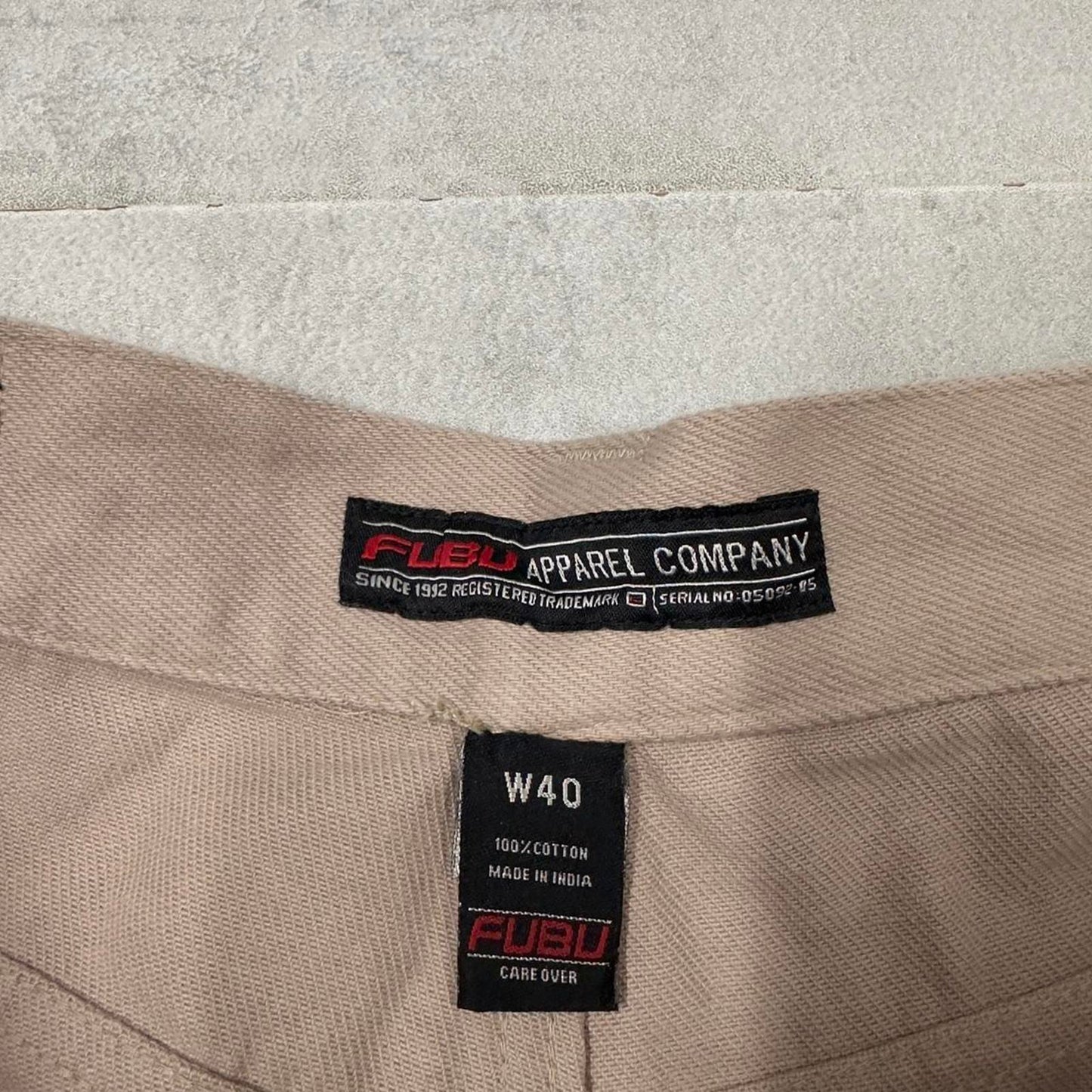 Baggy FUBU carpenter jorts W36 wide leg 90s style denim skater Y2K