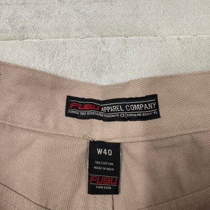 Baggy FUBU carpenter jorts W36 wide leg 90s style denim skater Y2K