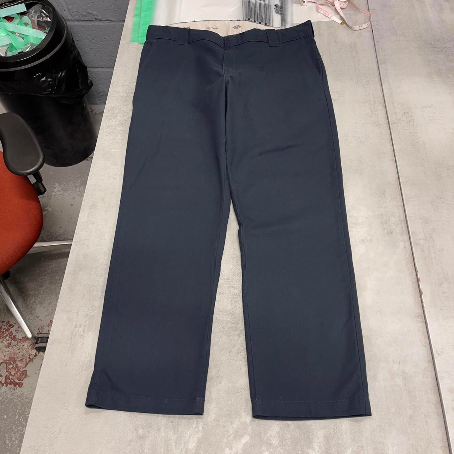 Navy Dickies pants W38L32 twill chino style slim taper skater pants