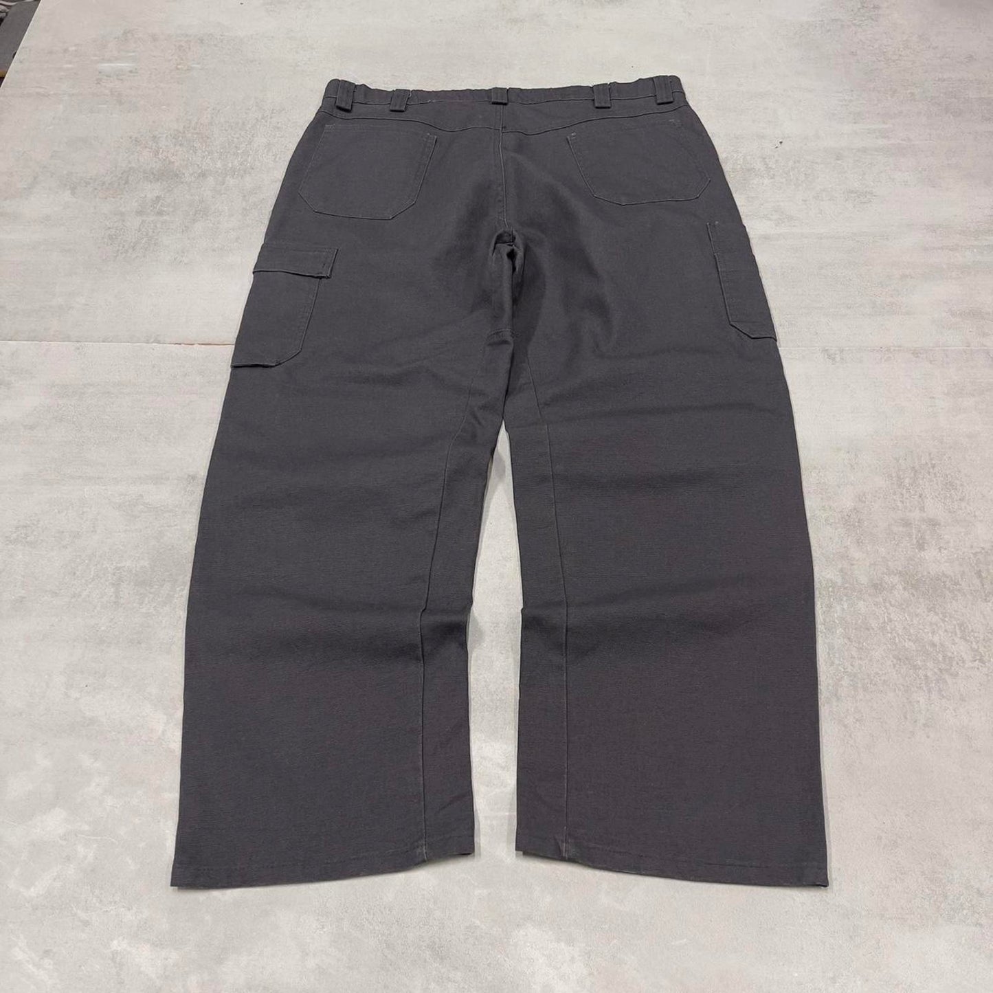 Baggy cargo pants skater workwear W38L30 grey Red Kap loose y2k style double knee carpenter trousers