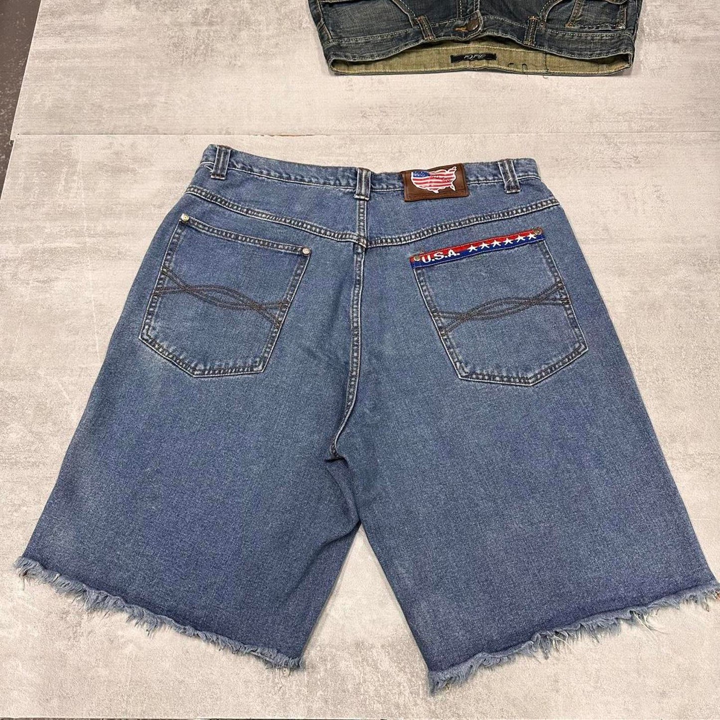 Blue Branded One jean shorts W36