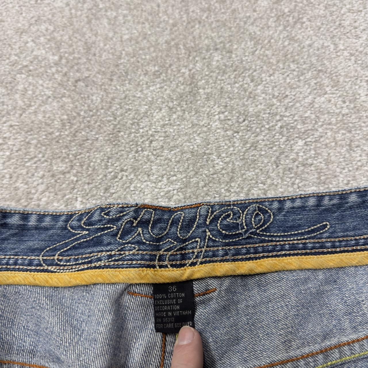 Y2K Enyce baggy jeans W36L33 blue Loose fit skater surf style patch detail embroidered jeans