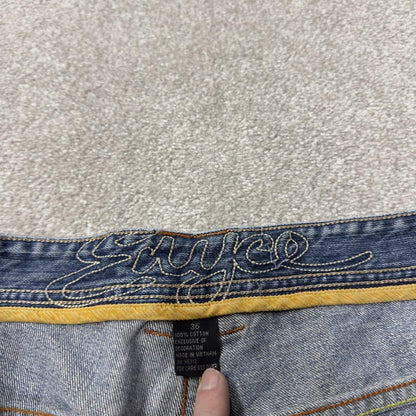 Y2K Enyce baggy jeans W36L33 blue Loose fit skater surf style patch detail embroidered jeans