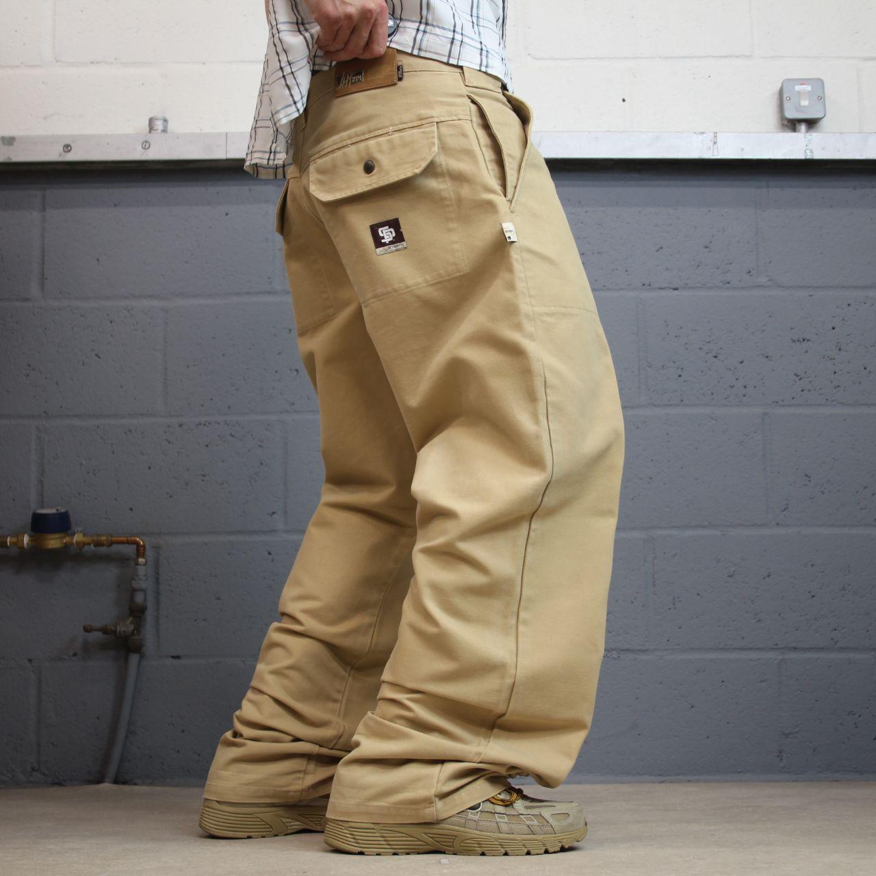 Y2K baggy State Property jeans W36L32 cream 90s skater style jeans casual streetwear