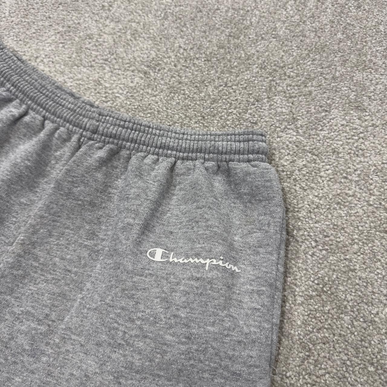 Y2K Champion grey casual sweatpants joggers Loose 2000s style jogging bottoms