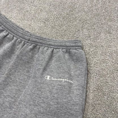Y2K Champion grey casual sweatpants joggers Loose 2000s style jogging bottoms